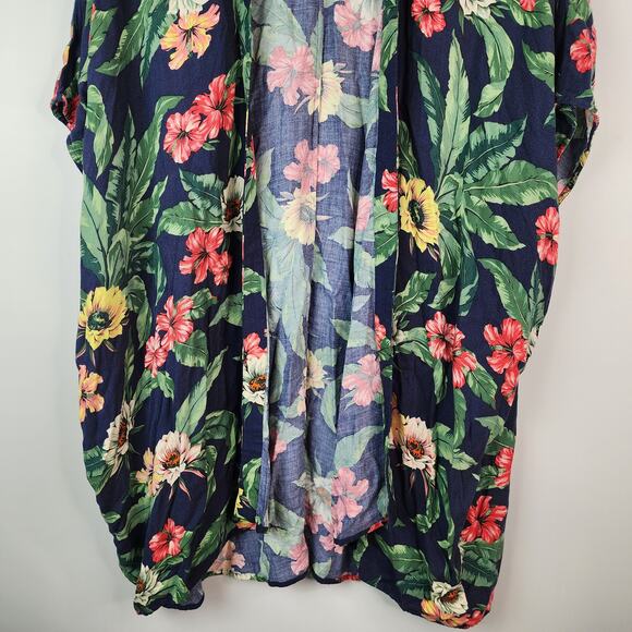 Aritzia Sunday Best Aitken Kimono S/M Floral Open Front Longline Boho Flowy - Picture 5 of 10
